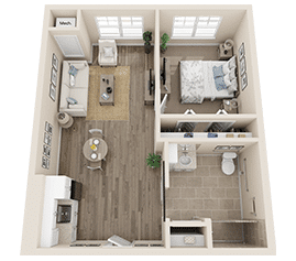 Assisted Living Floor Plan - Sawgrass
