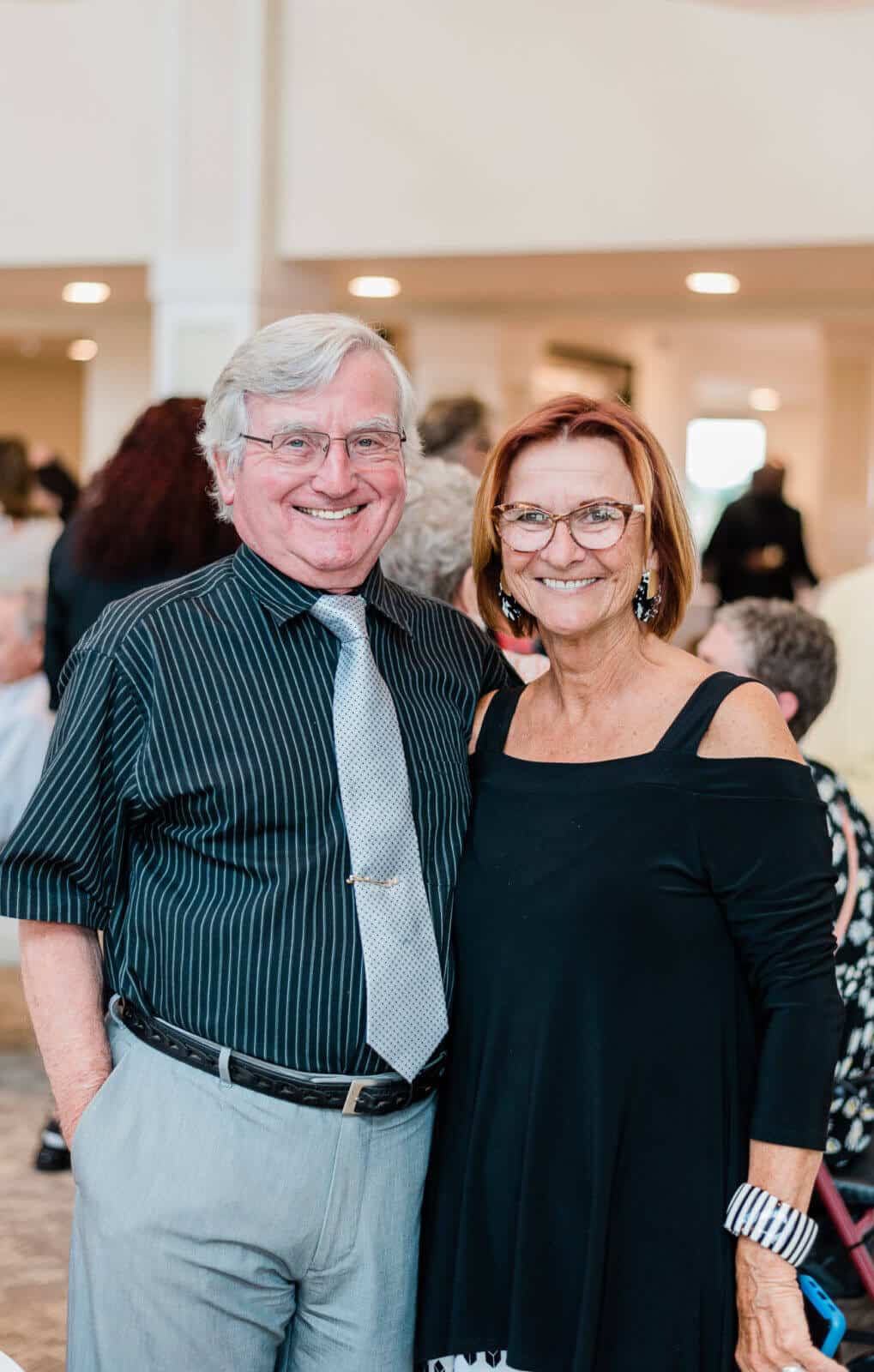 Couple smiling at event