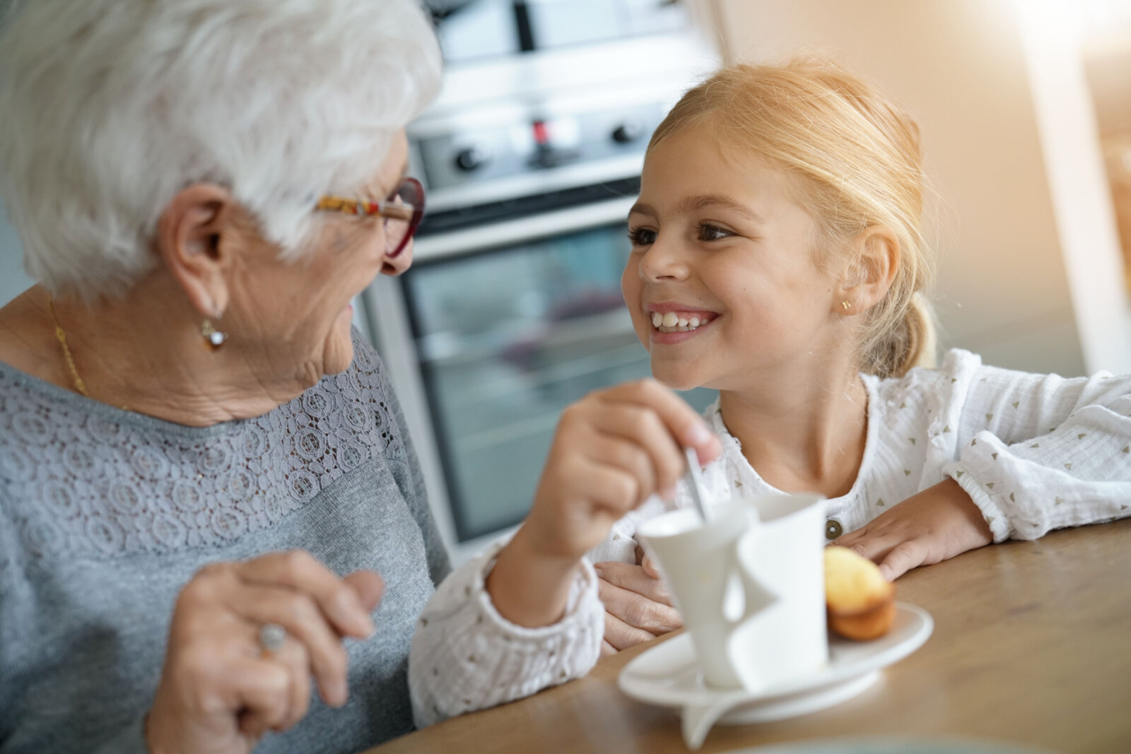 Tea time with grandma