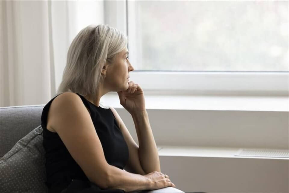 senior woman considering retirement